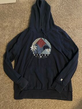 Hurley Men's Navy Graphic Pullover Hoodie